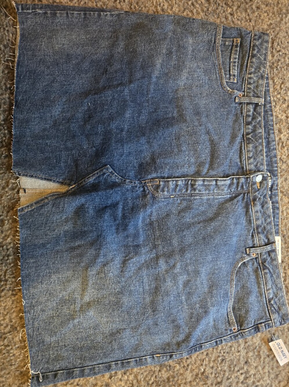 Old Navy Blue Relaxed Denim Skirt